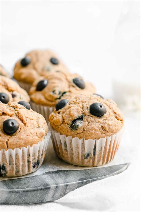 Healthy Blueberry Oatmeal Muffins Amys Healthy Baking