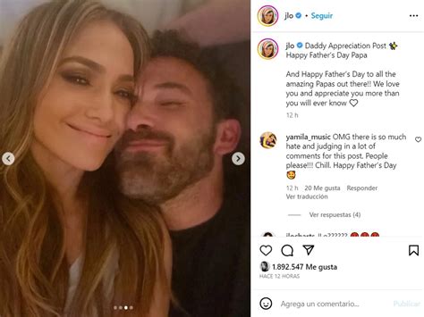 Jennifer López Celebró El Día Del Padre Con Una Sorpresiva Foto De Ben