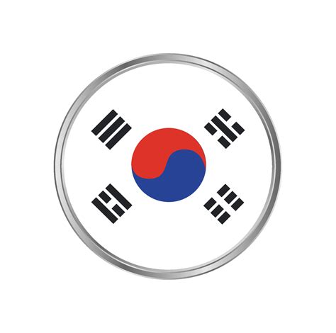 South Korea Flag With Circle Frame 4943563 Vector Art At Vecteezy