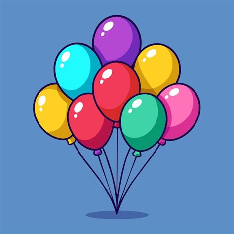 Ilustraci N Vectorial Del Conjunto De Racimos De Globos Vector