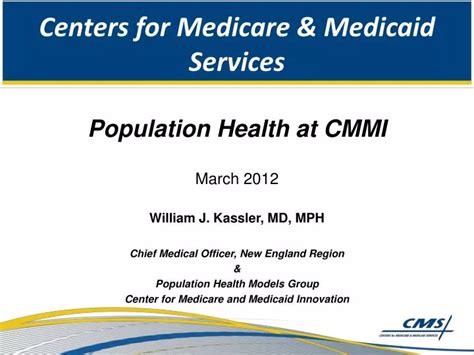 Ppt Centers For Medicare Medicaid Services Powerpoint Presentation