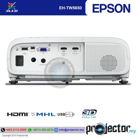 Epson EH TW5650 Full HD 3D Home Cinema Projector