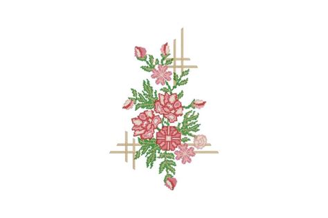 Cross Stitch Flowers · Creative Fabrica