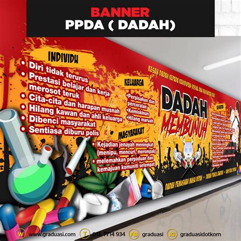 PPDA Banner Bahaya Kesan Dadah Kesan Dadah Poster Dadah 3 X10 Kaki