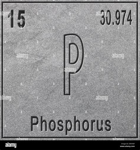 Chemisches Element Phosphor Zeichen Mit Ordnungszahl Und Atomgewicht