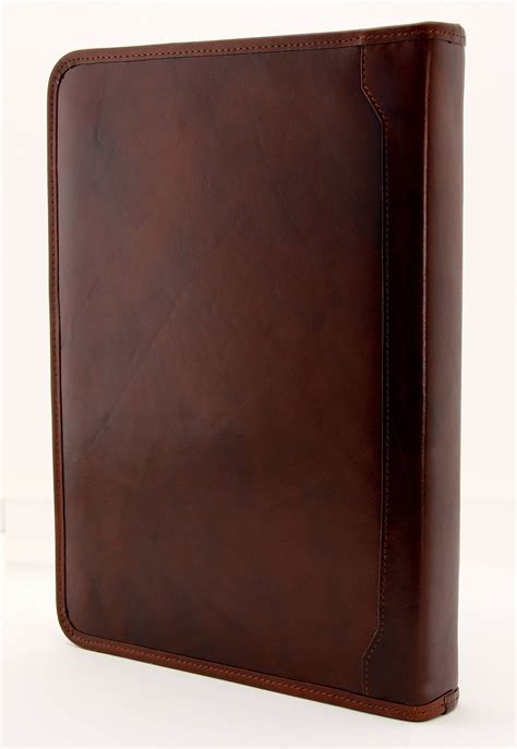 Italian Leather Portfolio Leather Folio Padfolio Leather Folder