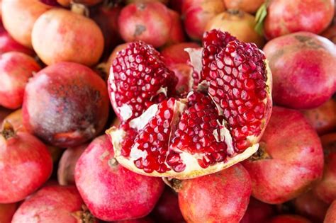 Premium Photo Red Juicy Pomegranates