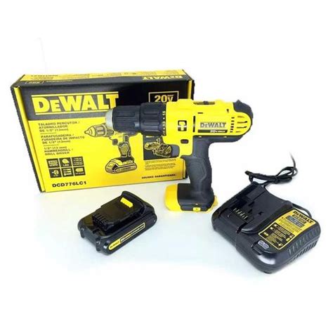 Parafusadeira Furadeira 20v Bateria Biv Dewalt Dcd776lc1