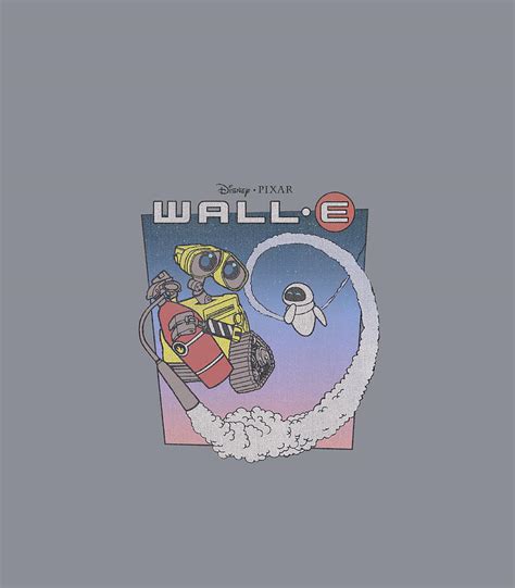 Disney Pixar Walle Fly Eve Retro Distressed Digital Art By Bertik Cait