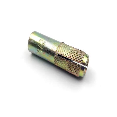 Inch Premium Zinc Plated Carbon Steel Knurled Drop In Anchor