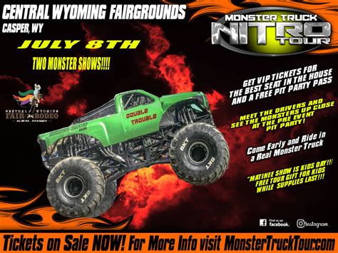 Monster Truck Nitro Tour Monster Truck Nitro Tour Casper Wy 7 8 2023 7 00pm Pit Party