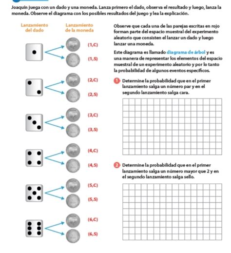 Solved Joaquín juega con un dado y una moneda Lanza primero el dado