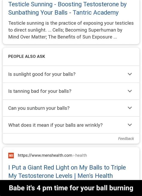 Testicle Sunning Boosting Testosterone By Sunbathing Your Balls Tantric