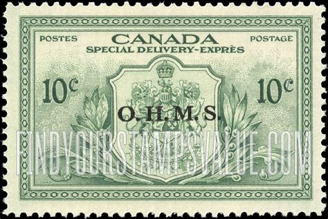 Arms Of Canada 10c Stamp Price Value