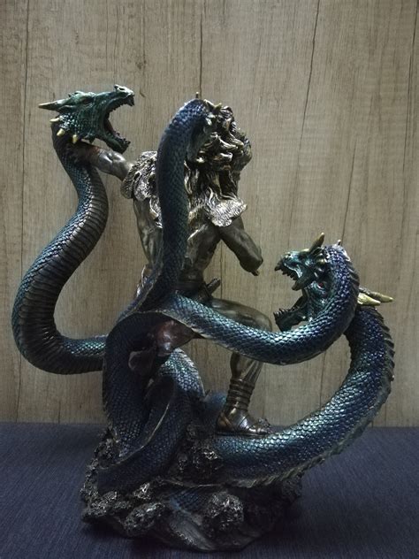 Sculpture Figurines Hercules And Lernean Lernaean Hydra On Fight 305cm