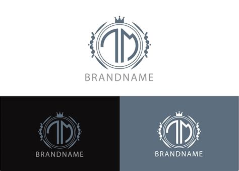 Premium Vector Modern Monogram Initial Letter Tm Logo Design Template