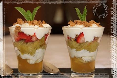 Verrine Rhubarbe Fraises Ricotta Au Gingembre Et Son Crumble De