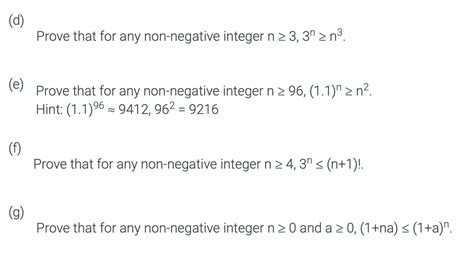 Solved D Prove That For Any Non Negative Integer N H Chegg