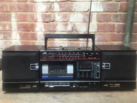 Vintage Jvc Pc Ghetto Blaster Boom Box Cassette Radio Detachable