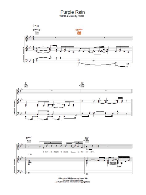 Prince Purple Rain Sheet Music PDF Notes Chords Pop Score Flute