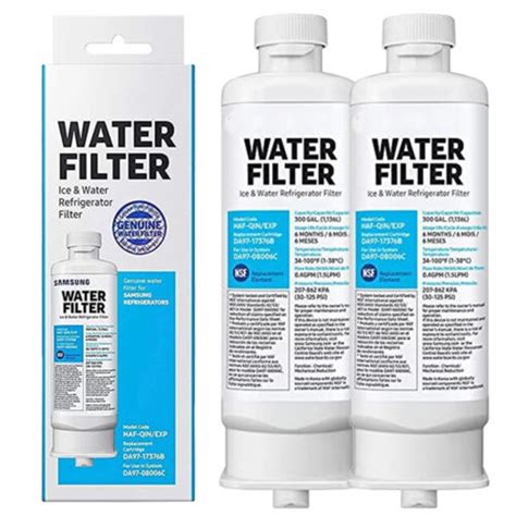 2 Pack Samsung Da97 17376b Haf Qin Refrigerator Water Filter Da97