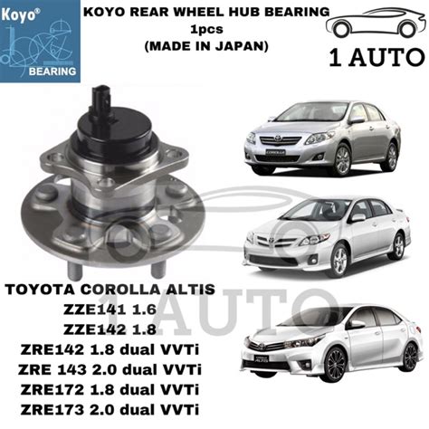 Koyo Rear Belakang Wheel Hub Bearing Toyota Altis Zze Zre