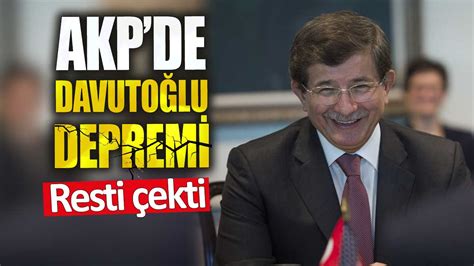 AKPde Davutoğlu depremi Resti çekti