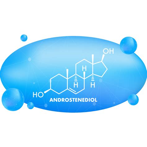 ilustración con androstenediol fórmula estructural químico fórmula