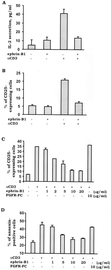 Ephrin B Co Stimulation Inhibits Tcr Induced Il Secretion Cd