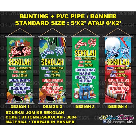 Pre Order Bunting Pvc Pipe Jom Ke Sekolah Shopee Malaysia