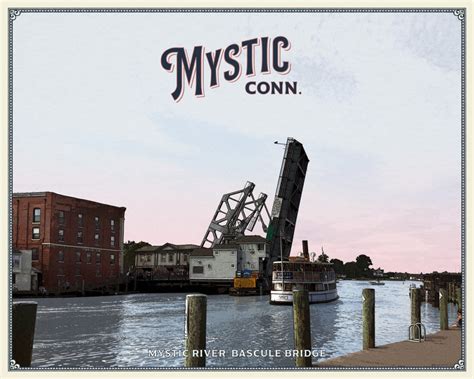 Mystic River Bascule Bridge, Mystic CT Canvas Print 16 x 20 - Matt Hatfield Art