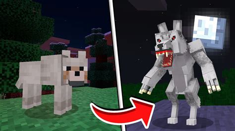 Como Transformar Um Lobo Em Lobisomem No Minecraft Youtube