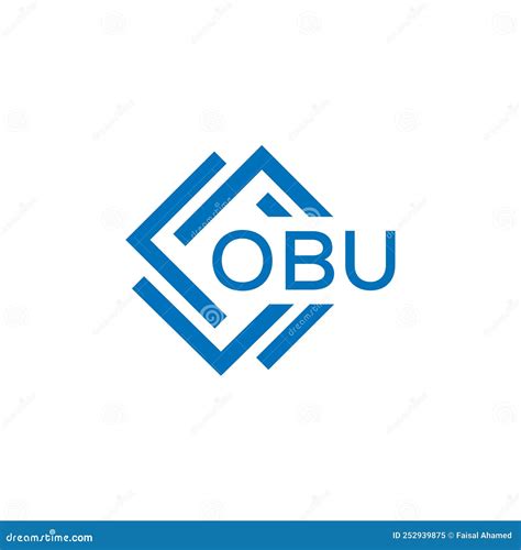 Dise O De Logotipo De Letra Obu En Fondo Blanco Concepto De Logotipo