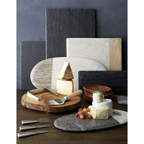 Wood Marble Square Platter Reviews Crate And Barrel Square Platter Slate Cheese Board