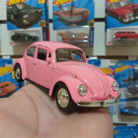 Miniatura Carro Carrinho Vw Fusca Fusquinha RMZ Shopee Brasil