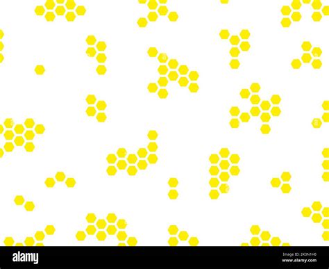 Motif nid d abeille jaune sur fond blanc Motif abstrait Géométrique