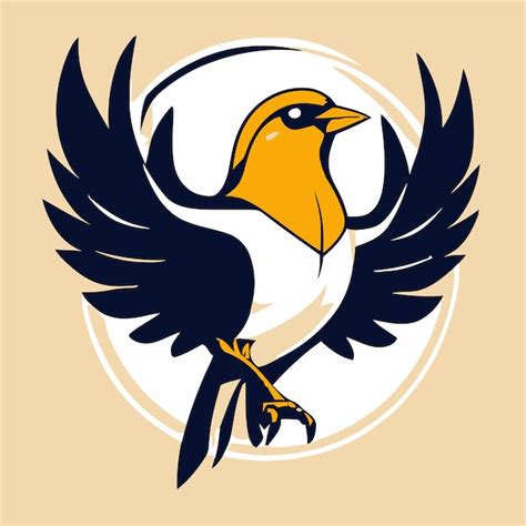 Diseño del logotipo de Bird dibujado a mano Vector Premium