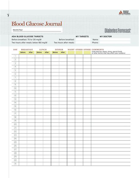 Blood Glucose Journal Pdf