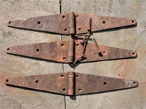 Vintage 20 Strap Hinges Old Barn Door Hinges Rusty Etsy