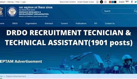 Drdo Recruitment 2022 For Tech And Non Tech Assistant 1901 Posts Job Seeker 24