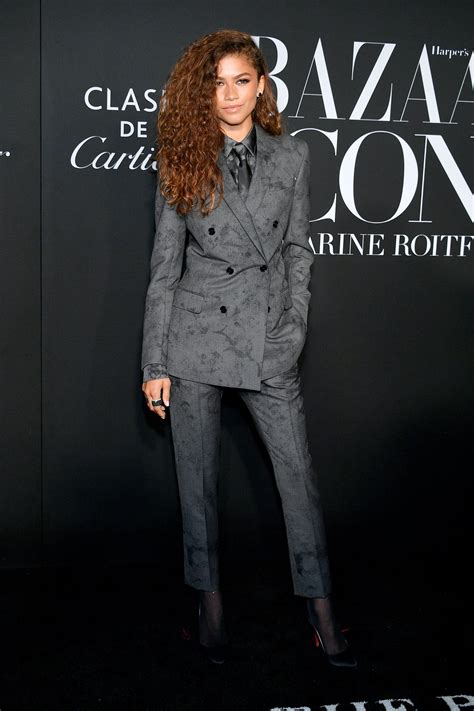 Zendaya Wears Berluti Suit to the 2019 Harper's Bazaar ICONS Party ...