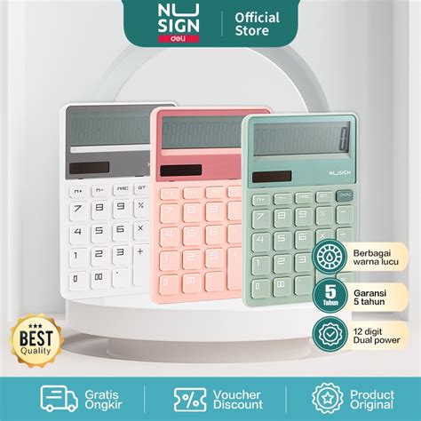 Jual Nusign Desktop Calculator Kalkulator Meja Berbagai Warna Pastel