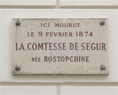 ملف Plaque Comtesse de Ségur 27 rue Casimir Périer Paris 7 المعرفة