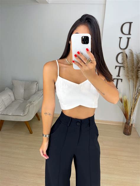 Cropped Branco Duotti