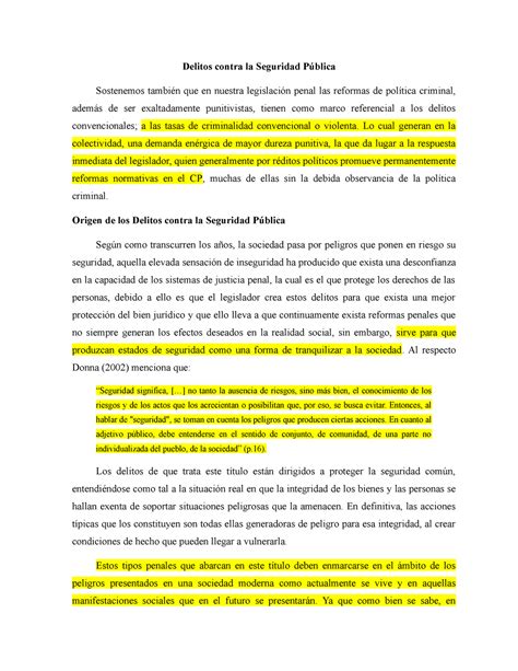 Delitos Contra La Seguridad Pública 1 Delitos Contra La Seguridad Pública Sostenemos También