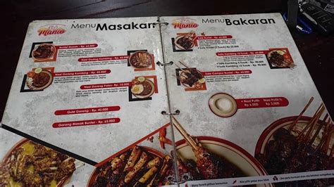 Menu At Sate Kambing Thengkleng Pak Manto Restaurant Semarang