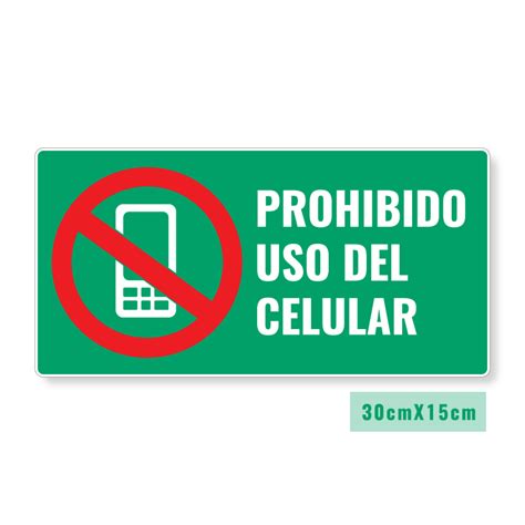 Señalización Prohibido Uso Del Celular Jop Avisos Señalizaciones