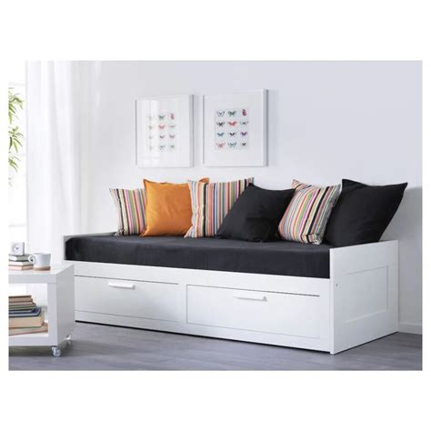 Brimnes Daybed Frame With 2 Drawers White Twin Ikea Lit