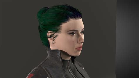 3d Model Scarlett Johansson As Black Widow Vr Ar Low Poly Cgtrader