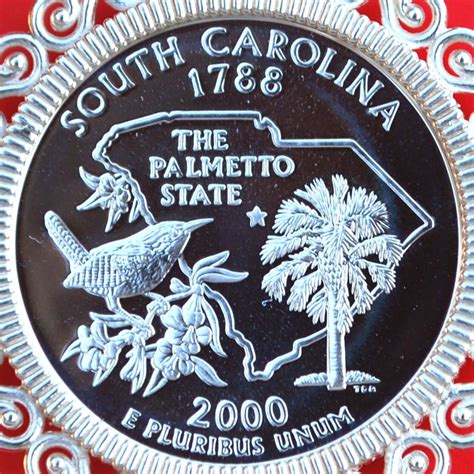 US 2000 South Carolina State Quarter 90 Silver Proof Coin Etsy